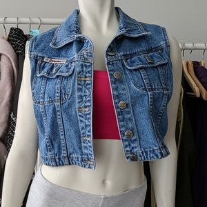 5/$100 Vintage Squeeze Jeans Denim Cropped Vest